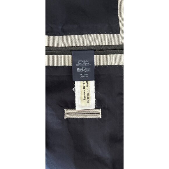J.CREW LUDLOW Blazer Gray Beige Cotton Lined Size 42L - Picture 9 of 13